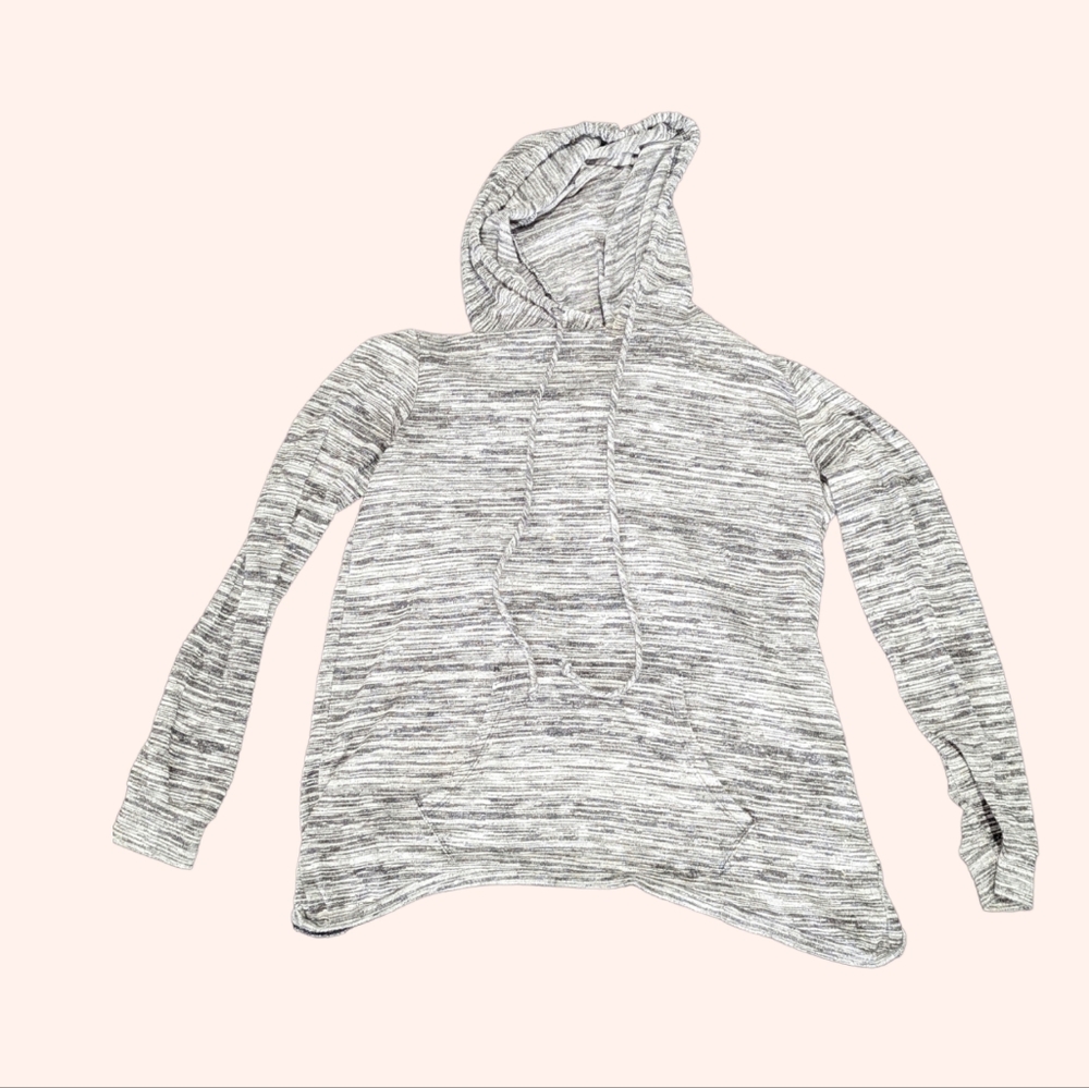 Medium Gray long sleeve top with a cross open back